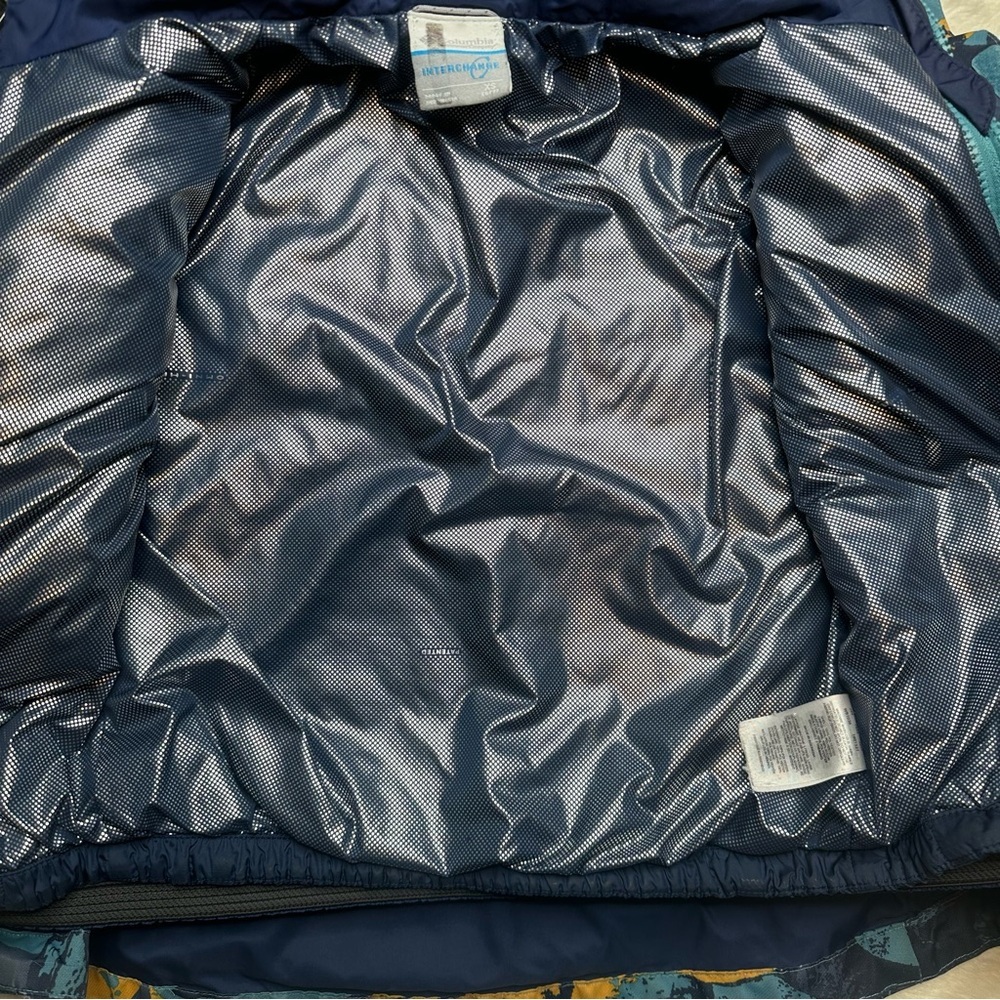 Columbia Whirlibird II Interchange Jacket Blue & Orange Camo Size 7 - Picture 6 of 16